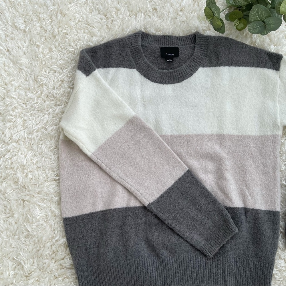 Lumiere Color Block Crewneck Sweater - image 2
